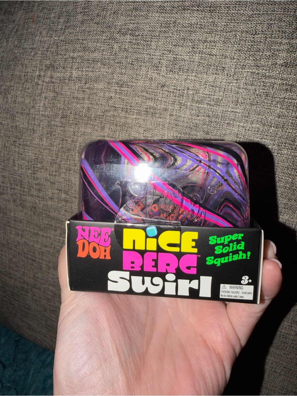 Nice Berg Swirl Super Solid Squish Toy - Purple & Pink Swirl